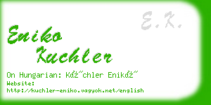 eniko kuchler business card